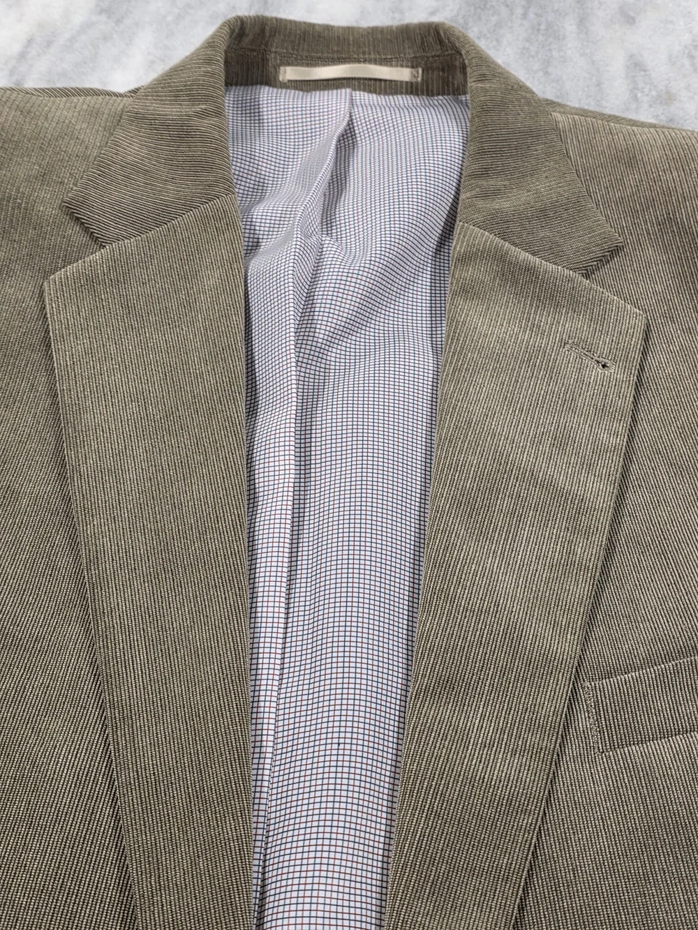 44L Men's C&A Canda European Corduroy Modern Blazer Brown 2 Button Sport Coat